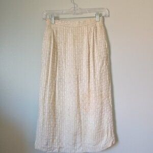 Beige Retro Vintage Long Skirt